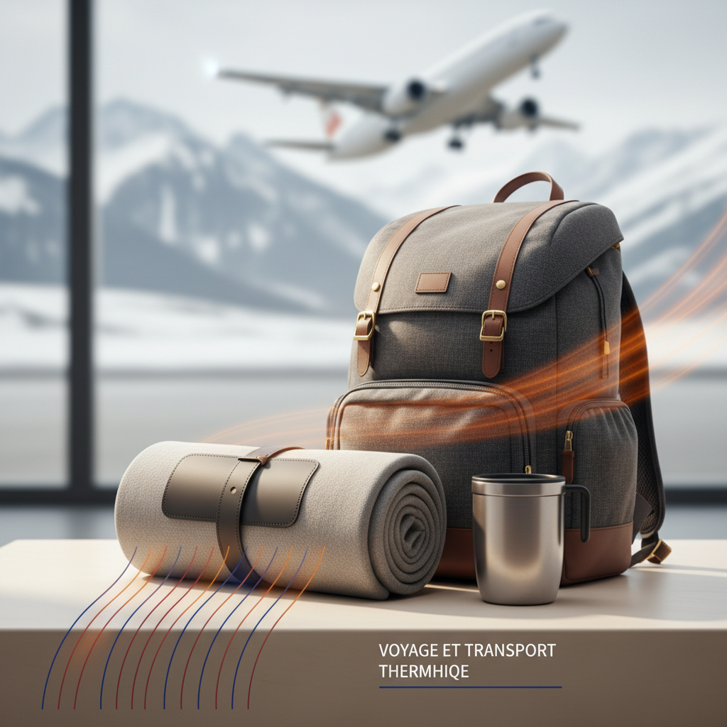 5. Voyage et Transport : Votre Compagnon Thermique Idéal - Illustration pour 10 Façons Ingénieuses d'Utiliser votre Couverture Chauffante Portable