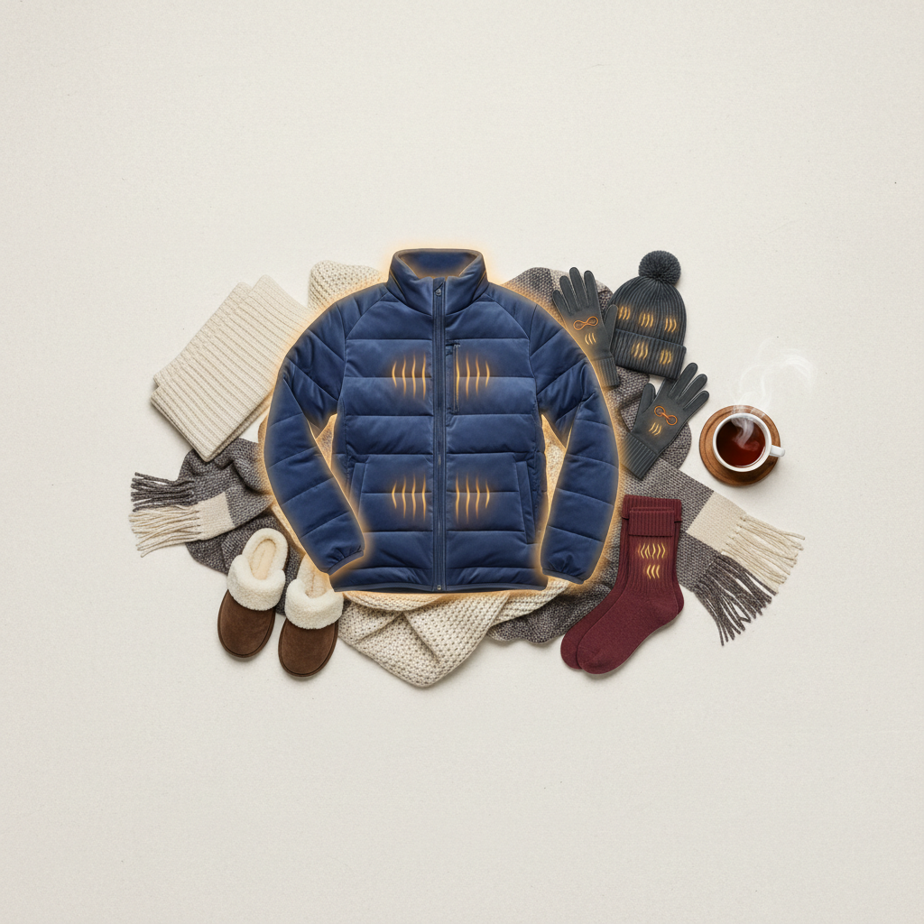 Vêtements Chauffants et Accessoires de Confort : L'Enveloppe de Chaleur - Illustration pour Meilleurs Produits Chauffants : Le Guide Complet pour un Hiver Douillet