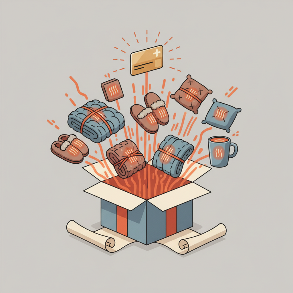 Explorer les options : Que peut-on s'offrir avec une carte cadeau produits chauffants ? - Illustration pour Guide ultime pour choisir la meilleure carte cadeau spécial cocooning hiver
