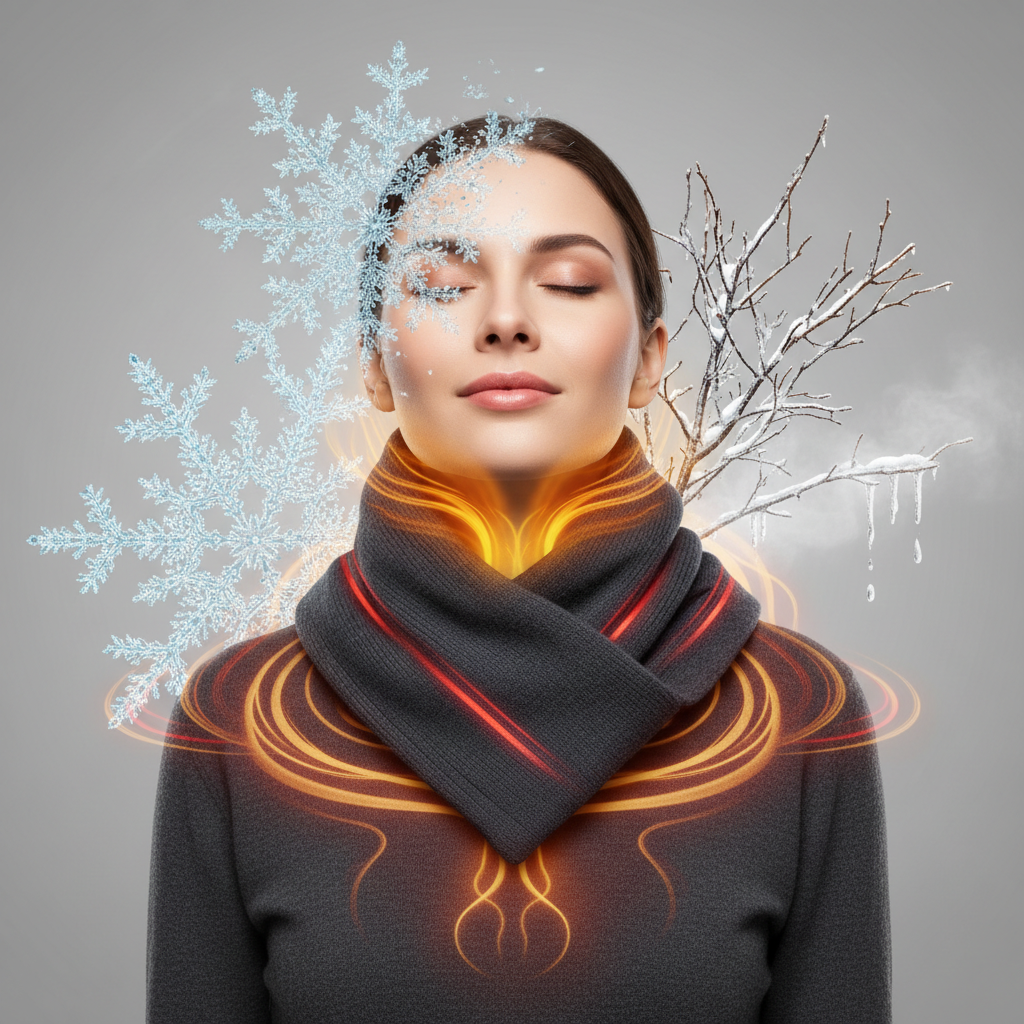 Pourquoi l'Écharpe Chauffante est-elle Indispensable ? - Illustration pour Écharpe Chauffante : Gardez Cou et Nuque au Chaud cet Hiver