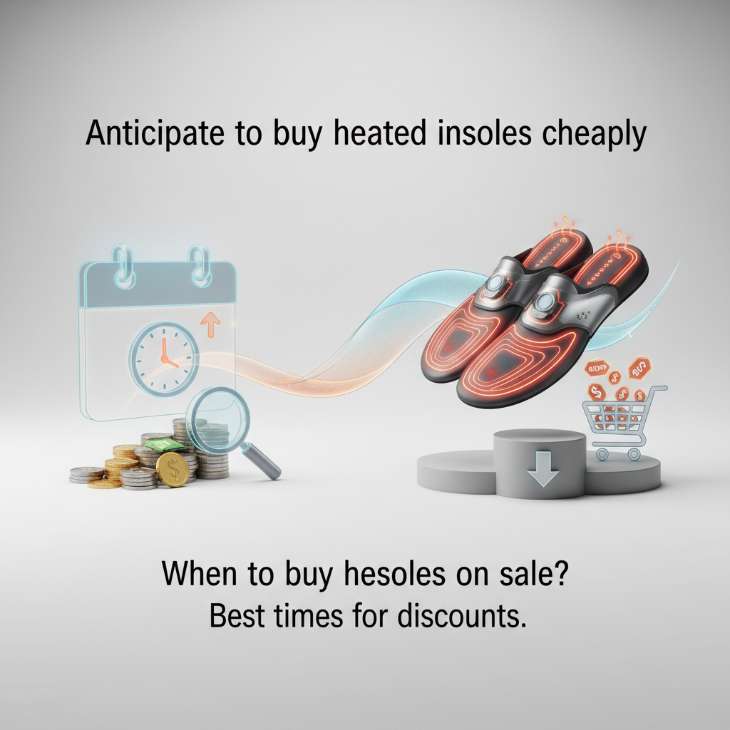 Anticiper pour mieux acheter semelles chauffantes pas cher - Illustration pour Quand acheter semelles chauffantes en promo ? Meilleurs moments réductions