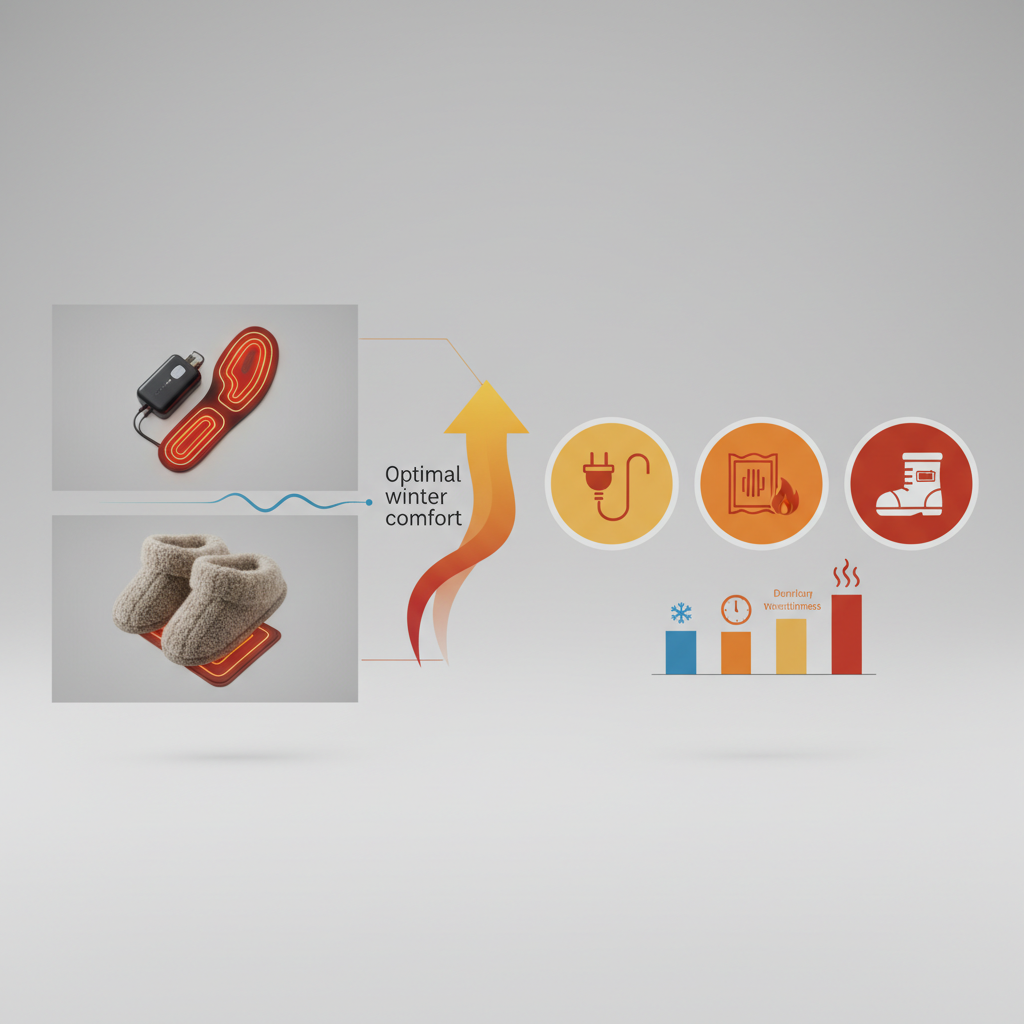 Tableau comparatif des solutions chauffantes pieds - Illustration pour Solutions chauffantes pieds : L'ultime guide pour un confort hivernal optimal