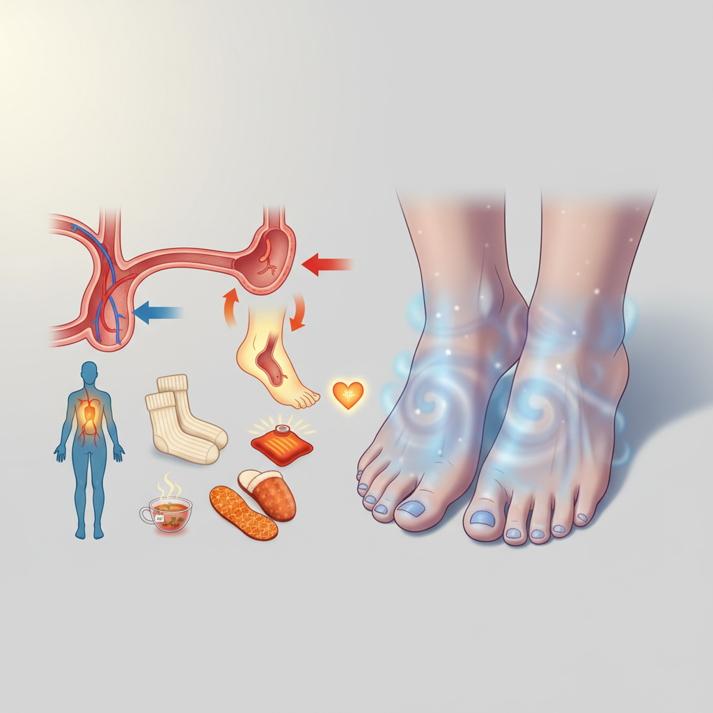 Pourquoi avons-nous les pieds froids ? Comprendre les causes - Illustration pour Pieds froids : Solutions efficaces pour un confort optimal