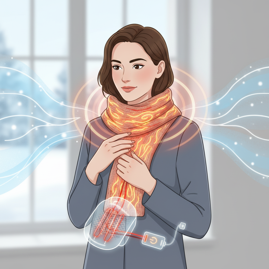 Qu'est-ce qu'une écharpe chauffante et comment fonctionne-t-elle ? - Illustration pour Écharpe chauffante : L'alliée style et chaleur contre le froid