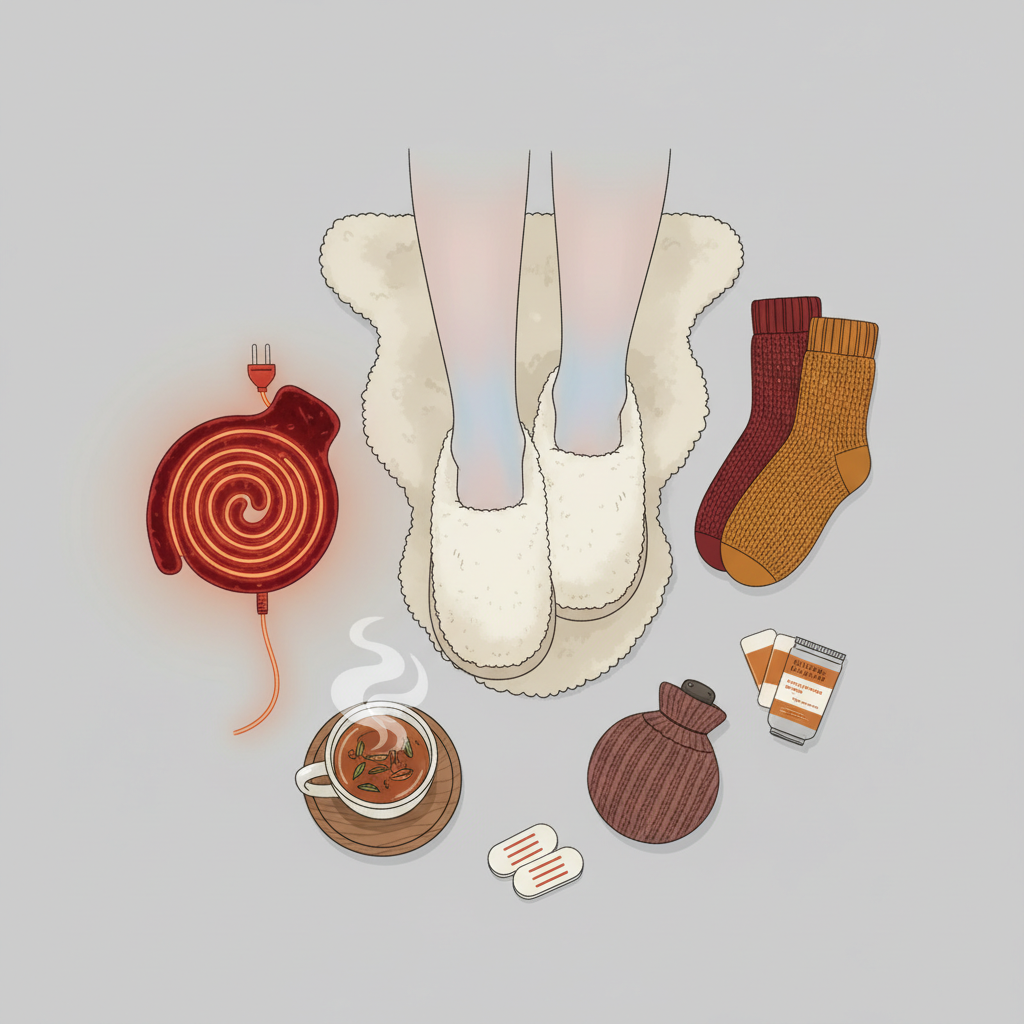 Les solutions immédiates pour réchauffer vos pieds - Illustration pour Pieds froids : les solutions ultimes pour un confort durable