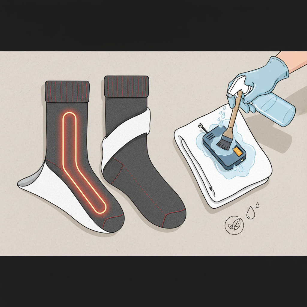 Comprendre vos chaussettes chauffantes : Les bases de l'entretien - Illustration pour Entretien Chaussettes Chauffantes : Le Guide Ultime Pour une Durée de Vie Maximale
