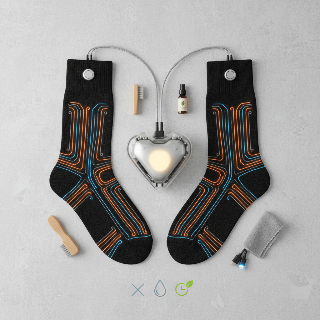 La batterie et son entretien : Le cœur de vos chaussettes - Illustration pour Entretien Chaussettes Chauffantes : Le Guide Ultime Pour une Durée de Vie Maximale