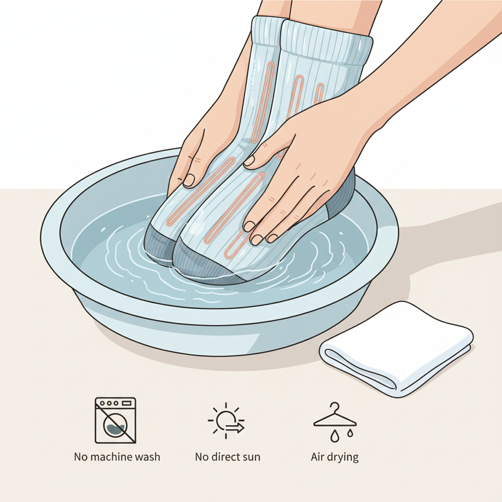 Le Lavage des Chaussettes Chauffantes : Précautions et Méthodes - Illustration pour Comment Entretenir et Prolonger la Vie de vos Chaussettes Chauffantes