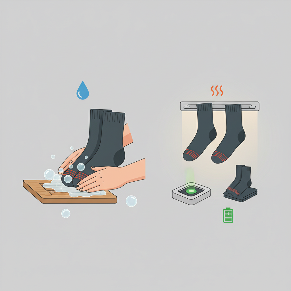 Pourquoi un Entretien Spécifique est Crucial pour vos Chaussettes Chauffantes ? - Illustration pour Comment Entretenir et Prolonger la Vie de vos Chaussettes Chauffantes