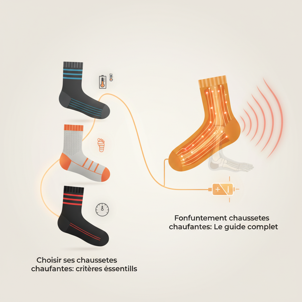Choisir ses chaussettes chauffantes : critères essentiels - Illustration pour Fonctionnement chaussettes chauffantes : Le guide complet
