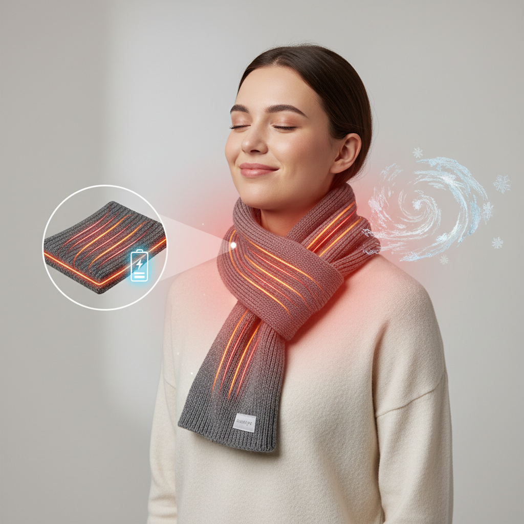 Qu'est-ce qu'une Écharpe Chauffante et Comment Fonctionne-t-elle ? - Illustration pour Écharpe Chauffante : Le Confort Ultime Contre le Froid