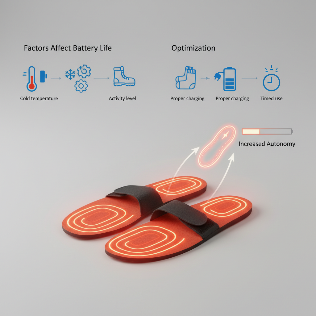 Comprendre les facteurs qui influencent l'autonomie de vos semelles chauffantes - Illustration pour Astuces: Optimiser l'Autonomie de Vos Semelles Chauffantes