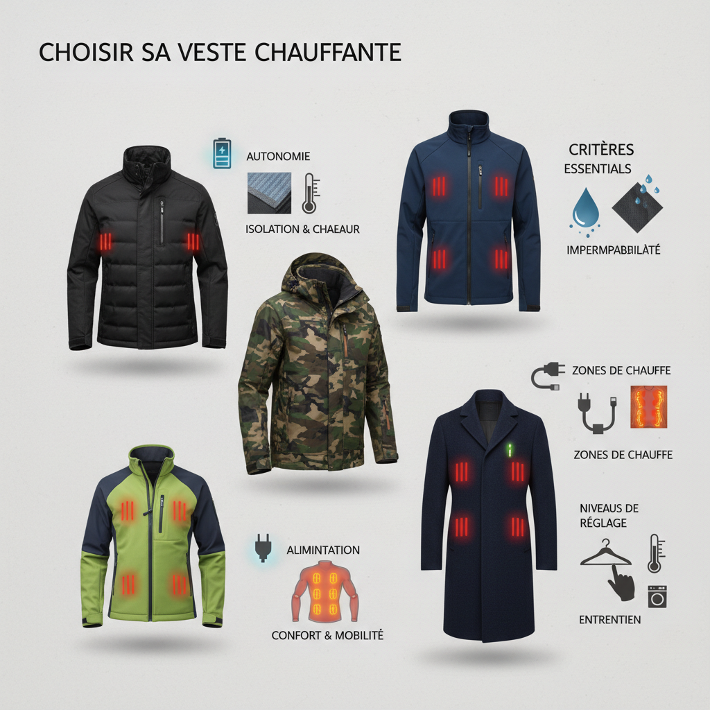 Choisir Sa Veste Chauffante : Critères Essentiels - Illustration pour Veste Chauffante : Le Guide Complet pour Affronter le Froid