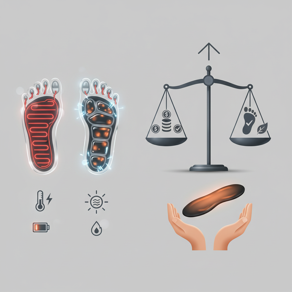 Critères de Choix et Comparatif des Technologies - Illustration pour Technologie produits chauffants : Guide complet pour choisir vos semelles
