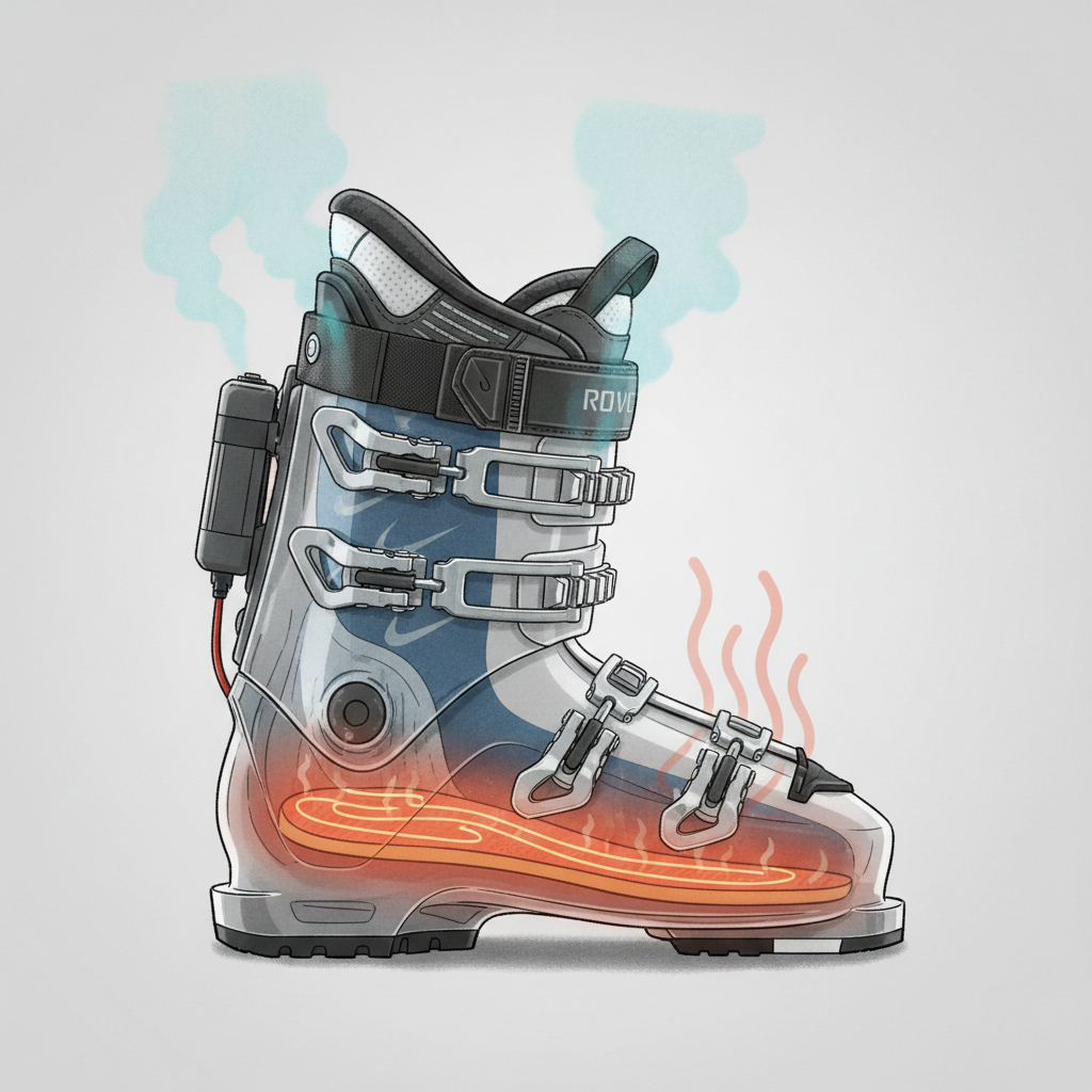 Comment Fonctionnent les Semelles Chauffantes pour Bottes de Ski ? - Illustration pour Semelles Chauffantes Ski : Gardez Vos Pieds au Chaud et au Sec