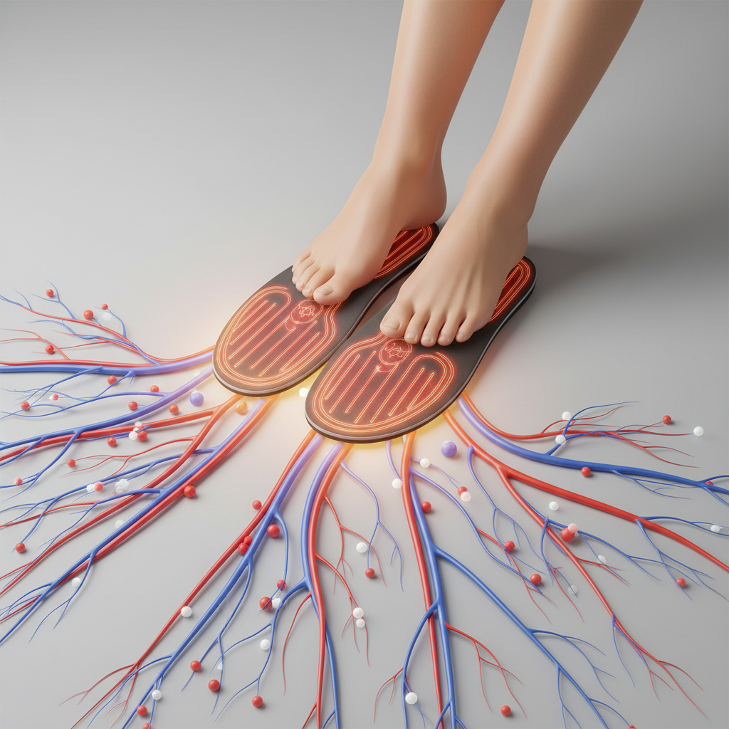Amélioration de la circulation sanguine : un coup de pouce vital - Illustration pour Semelles chauffantes : les bienfaits insoupçonnés pour vos pieds