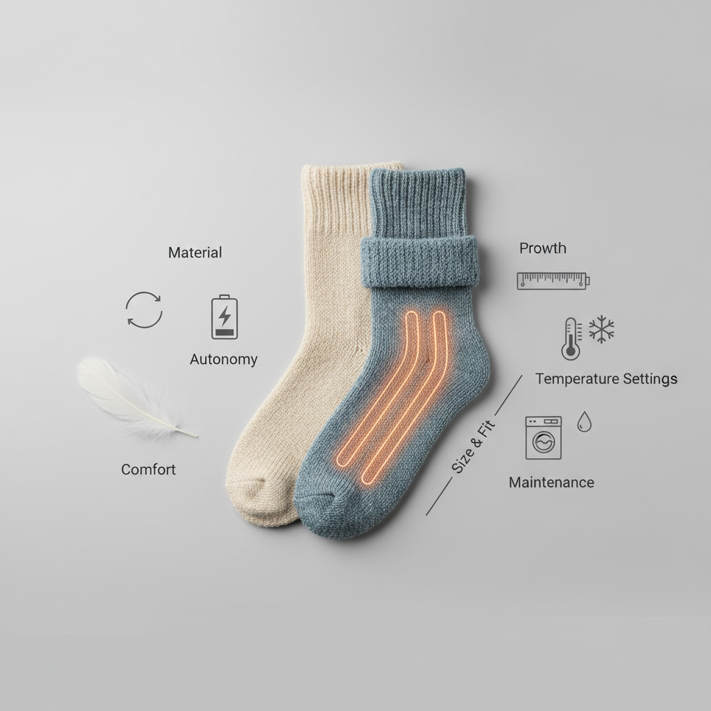 Les Critères Essentiels pour Choisir sa Chaussette Chauffante Femme - Illustration pour Chaussette Chauffante Femme : Guide Ultime pour un Hiver Douillet