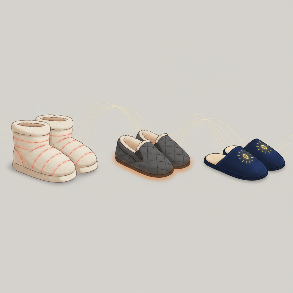 Les Différents Types de Chaussons Chauffants : Trouvez Votre Idéal - Illustration pour Chausson Chauffant : Le Guide Ultime pour des Pieds au Chaud