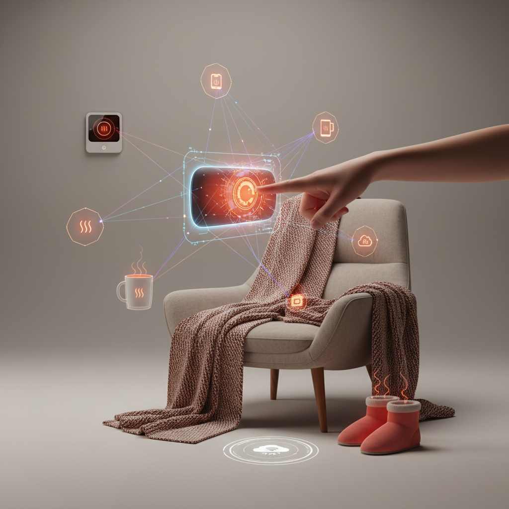 2. La Connectivité et l'Internet des Objets (IoT) : La Chaleur au Bout des Doigts - Illustration pour Innovations Produits Chauffants : Le Futur de la Chaleur Connectée