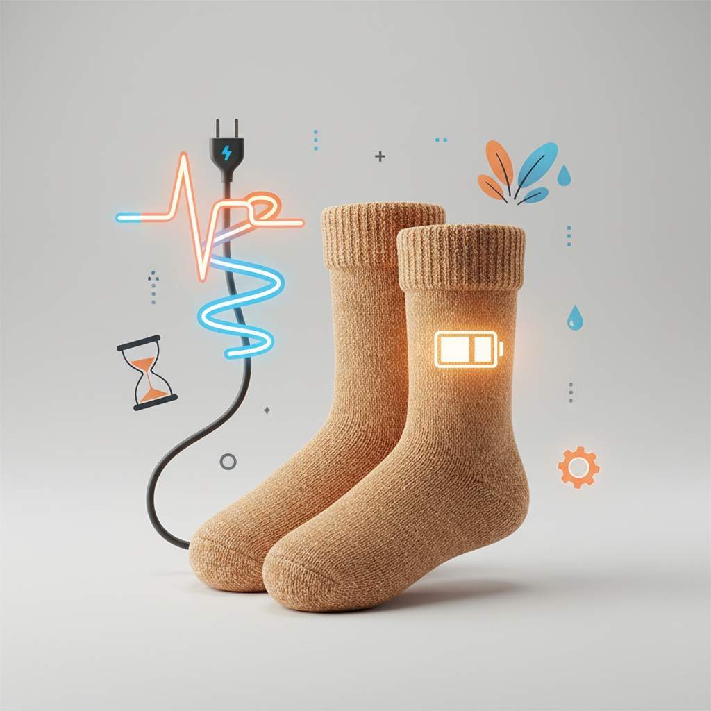 Conseils pour Maximiser l'Autonomie de Vos Chaussettes Chauffantes - Illustration pour Autonomie chaussettes chauffantes : Le guide complet pour un confort durable
