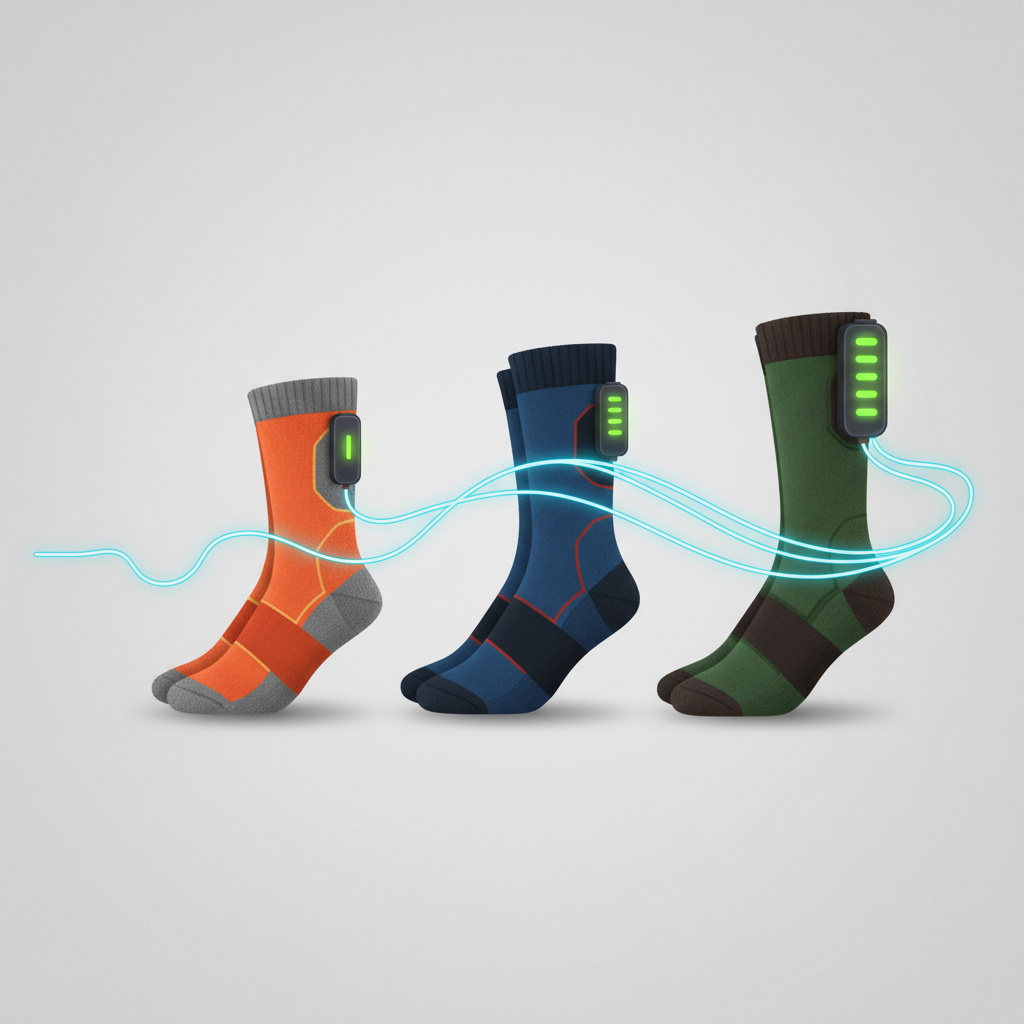 Tableau Comparatif : Autonomie Moyenne des Chaussettes Chauffantes - Illustration pour Autonomie chaussettes chauffantes : Le guide complet pour un confort durable