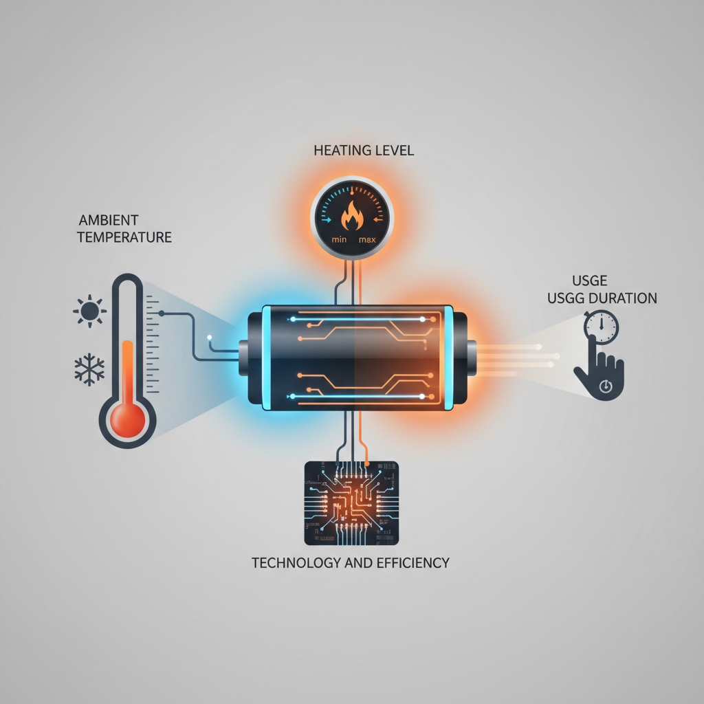 Facteurs influençant l'autonomie de votre batterie chauffante - Illustration pour Batterie produits chauffants : guide complet autonomie et rechargement